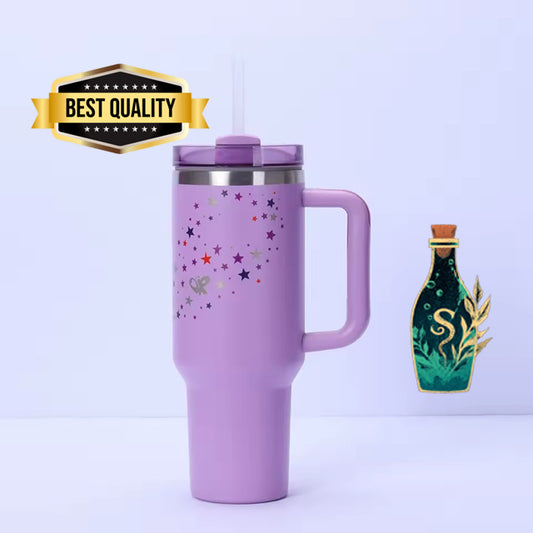 New Stanley Olivia Rodrigo with stars Large Capacity 40 Ounce Stainless Steel Vacuum Flask - Insulated Cup with Lid and Straw (Copy)