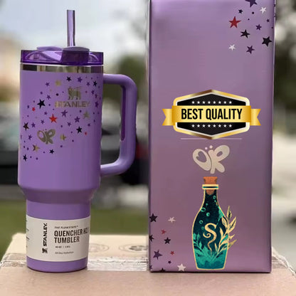 New Stanley Olivia Rodrigo with stars Large Capacity 40 Ounce Stainless Steel Vacuum Flask - Insulated Cup with Lid and Straw (Copy)