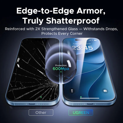 UGREEN 2PCS Dust-free Screen Protector For iPhone 18 17 Pro Max Tempered Glass For iPhone 18 Pro 17Pro Phone Film