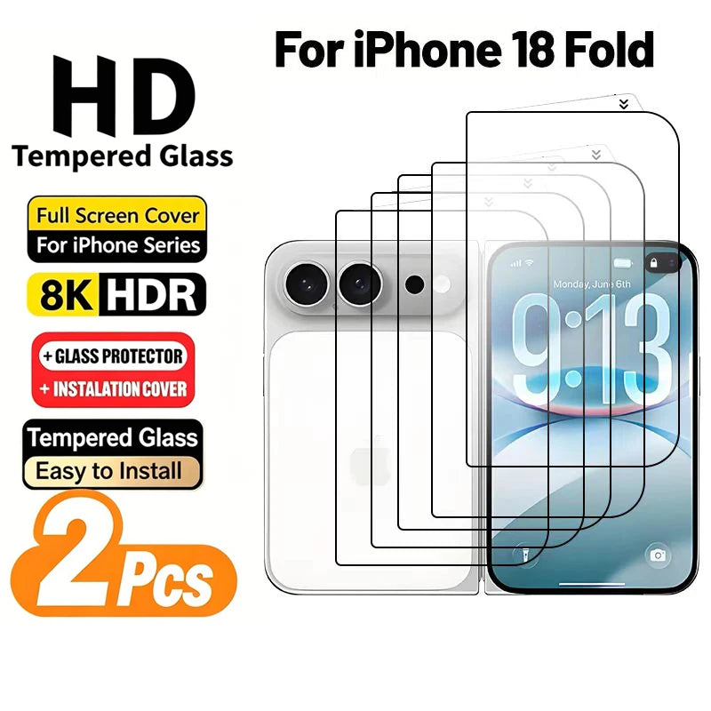 1-3pcs High Quality 9H HD Tempered Glass Protector For IPhone 18 Duo 18 Pro Max Screen Films Scratch Proof Protective Glass