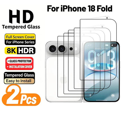 1-3pcs High Quality 9H HD Tempered Glass Protector For IPhone 18 Duo 18 Pro Max Screen Films Scratch Proof Protective Glass