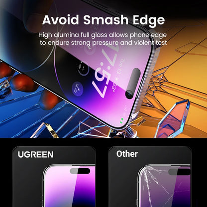 UGREEN 2PCS Screen Protector For iPhone 14 13 Pro Max Full Cover Film Tempered Glass For iPhone 14 Plus Phone Screen Protectors