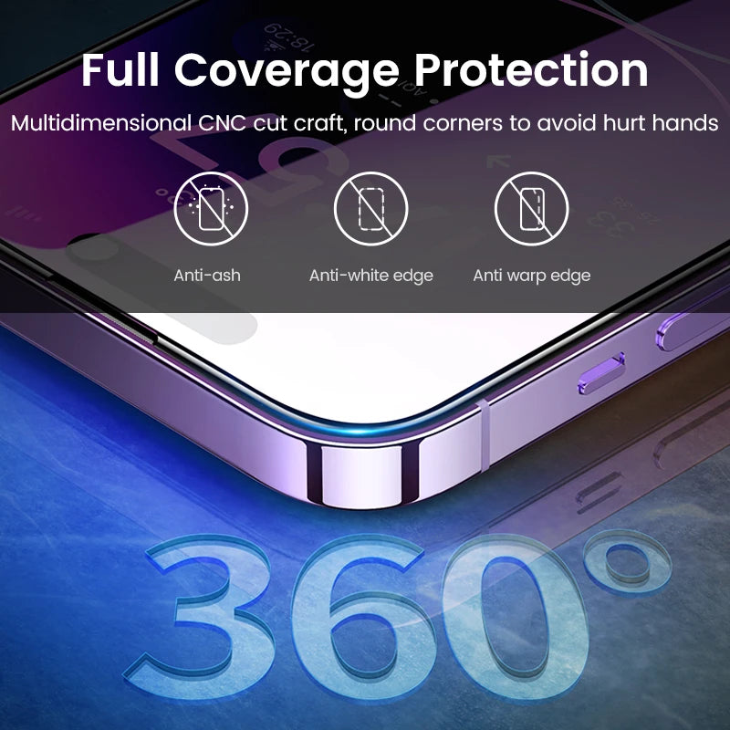 UGREEN 2PCS Screen Protector For iPhone 14 13 Pro Max Full Cover Film Tempered Glass For iPhone 14 Plus Phone Screen Protectors