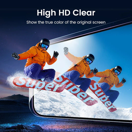 UGREEN 2PCS Screen Protector For iPhone 14 13 Pro Max Full Cover Film Tempered Glass For iPhone 14 Plus Phone Screen Protectors