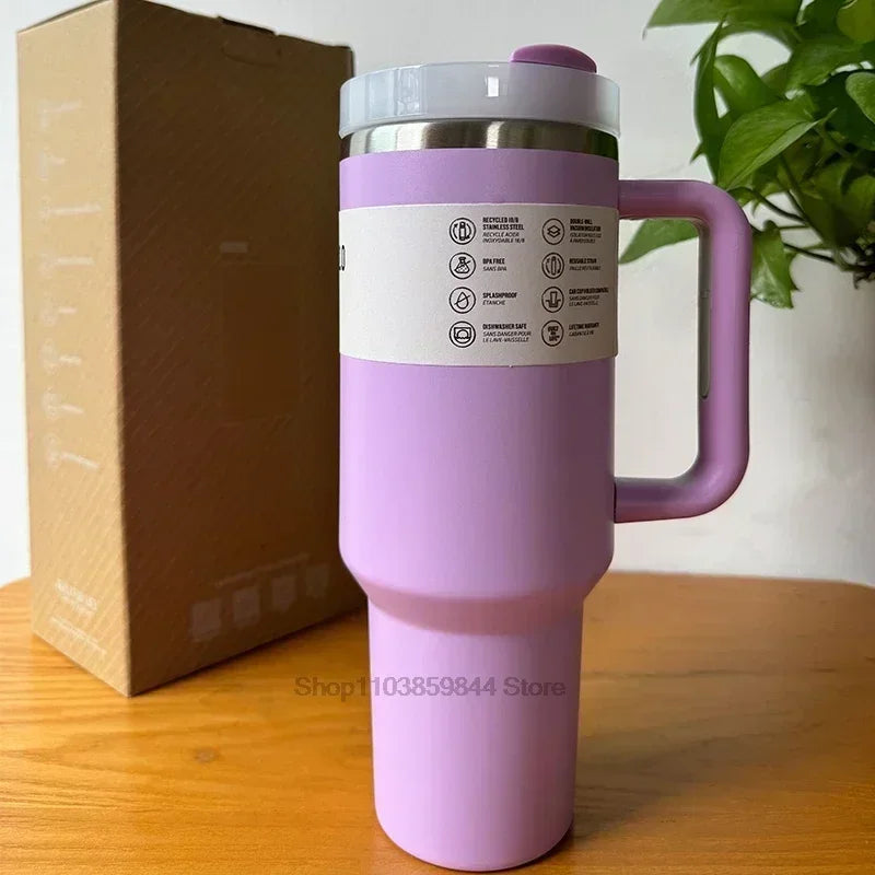 2026 New Hot-Selling Large Capacity 40 Ounce Stainless Steel Vacuum Flask - Insulated Cup with Lid and Straw