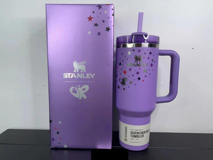 New Stanley Olivia Rodrigo with stars Large Capacity 40 Ounce Stainless Steel Vacuum Flask - Insulated Cup with Lid and Straw (Copy)