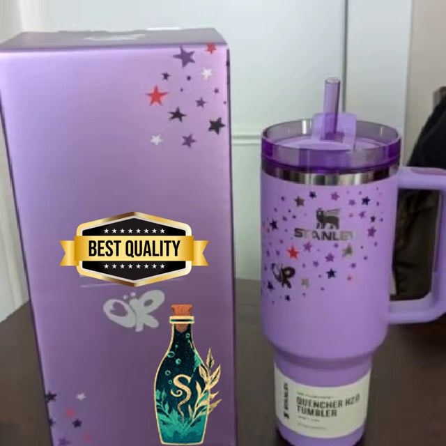 New Stanley Olivia Rodrigo with stars Large Capacity 40 Ounce Stainless Steel Vacuum Flask - Insulated Cup with Lid and Straw (Copy)