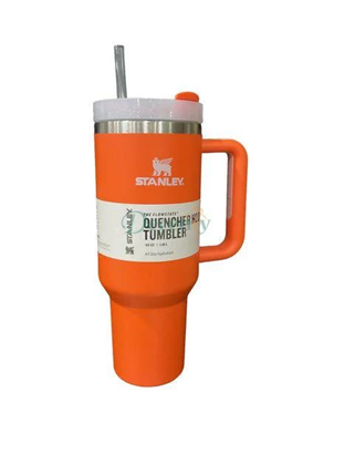 New Stanley Large Capacity 40 Ounce Stainless Steel Vacuum Flask - Insulated Cup with Lid and Straw