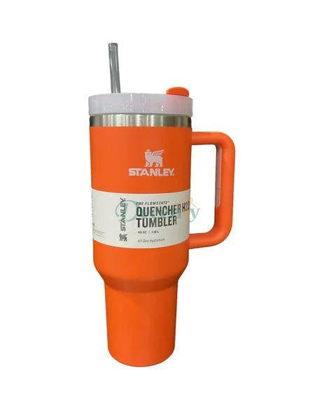 New Stanley Large Capacity 40 Ounce Stainless Steel Vacuum Flask - Insulated Cup with Lid and Straw